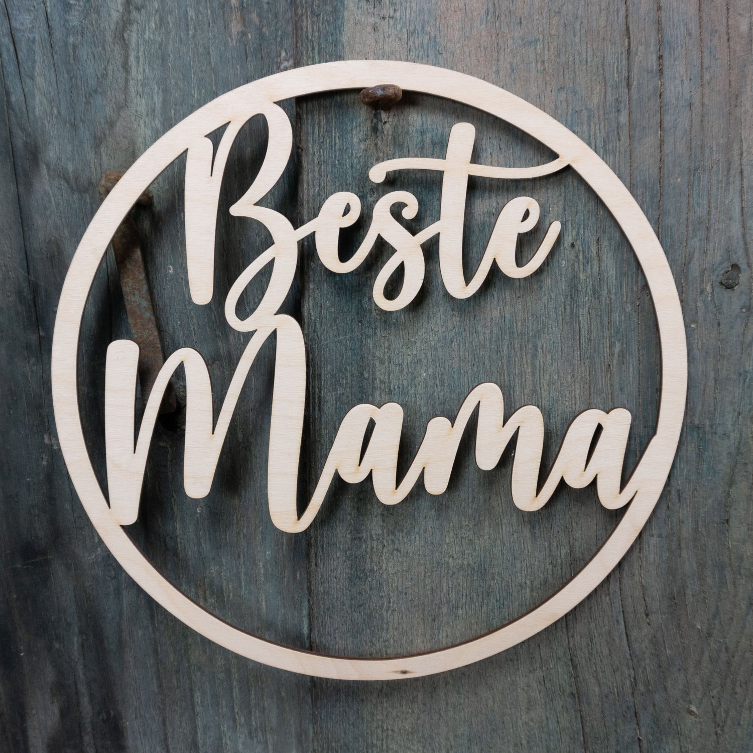Holz Loop "Beste Mama" Ulm-Regio
